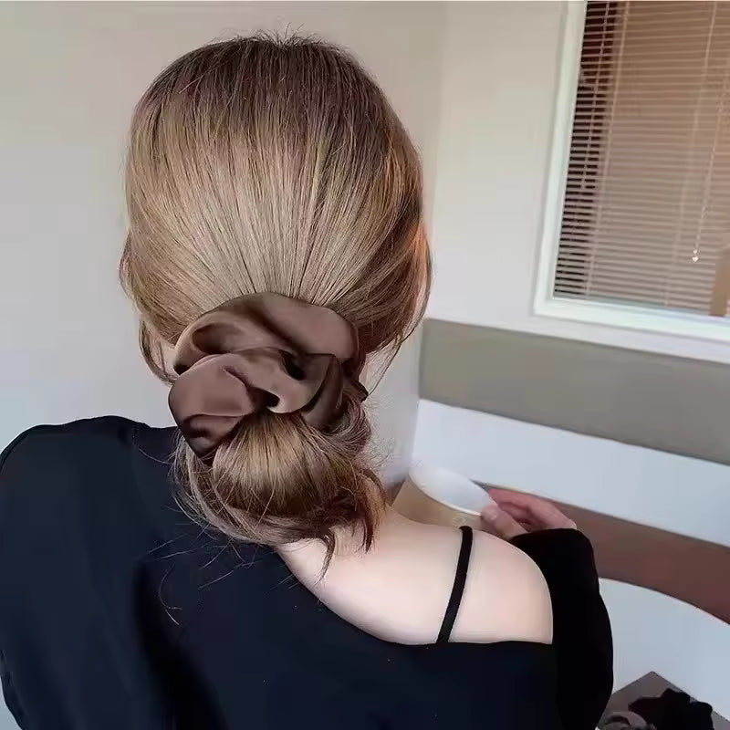 Women Silk Satin Scrunchies.