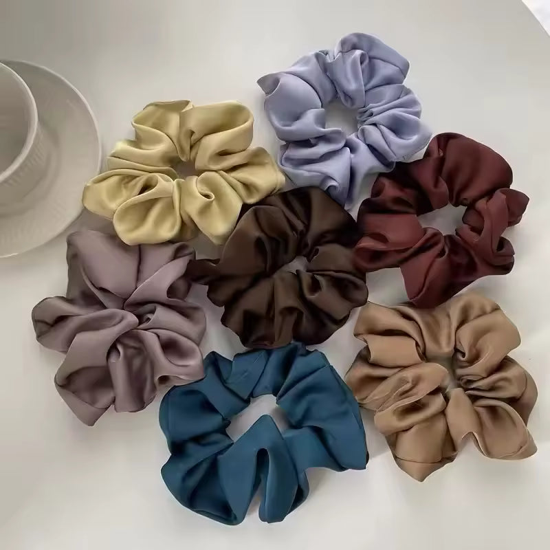 Women Silk Satin Scrunchies.