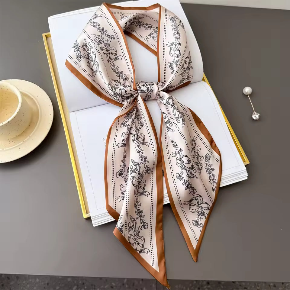 Animal Leopard Scarf Skinny Ribbon Hairbands Women.
