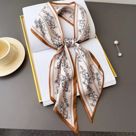 Animal Leopard Scarf Skinny Ribbon Hairbands Women.