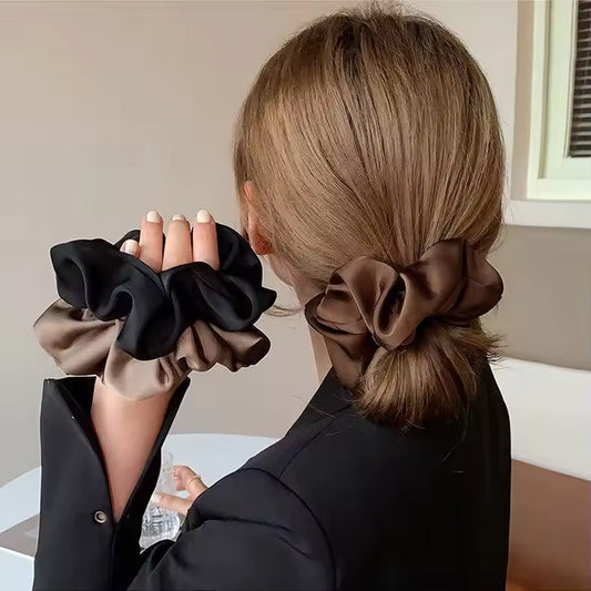 Women Silk Satin Scrunchies.