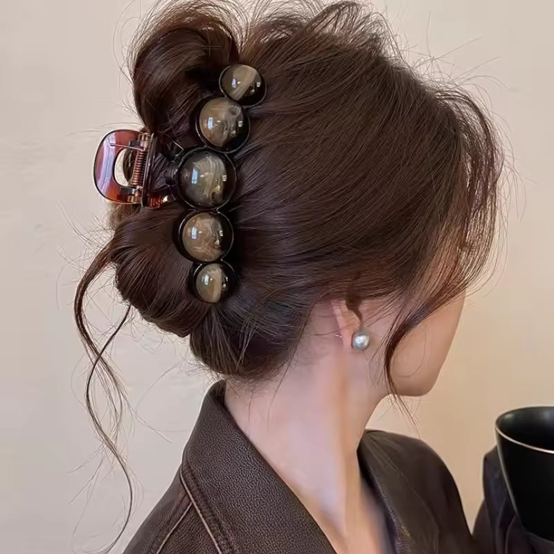 Beaded Hair Claw Women's Hairpin Shark Clip.