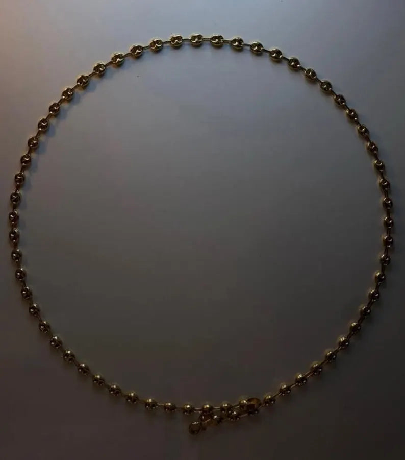 18k Gold Mariner Chain Necklace – Solid Gold – 5.6g