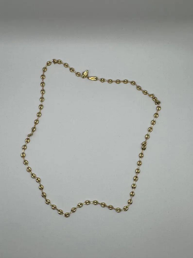 18k Gold Mariner Chain Necklace – Solid Gold – 5.6g