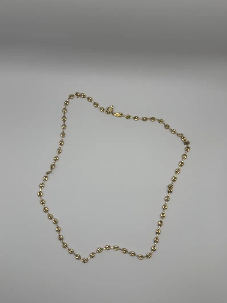 18k Gold Mariner Chain Necklace – Solid Gold – 5.6g