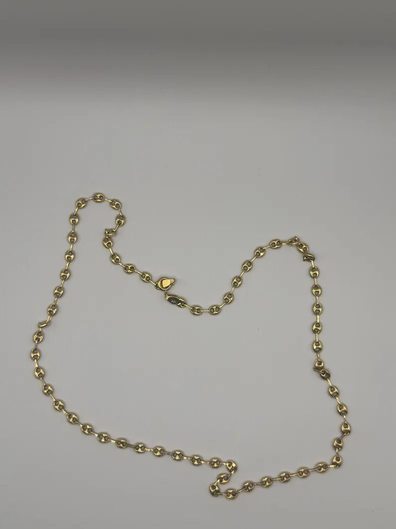 18k Gold Mariner Chain Necklace – Solid Gold – 5.6g