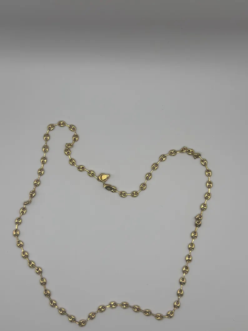 18k Gold Mariner Chain Necklace – Solid Gold – 5.6g